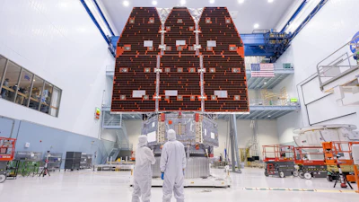 This photo provided by NASA shows technicians connecting the inner and outer segments of NASA's Nancy Grace Roman Space Telescope, Nov. 25, 2025, at NASA’s Goddard Space Flight Center in Greenbelt, Md.