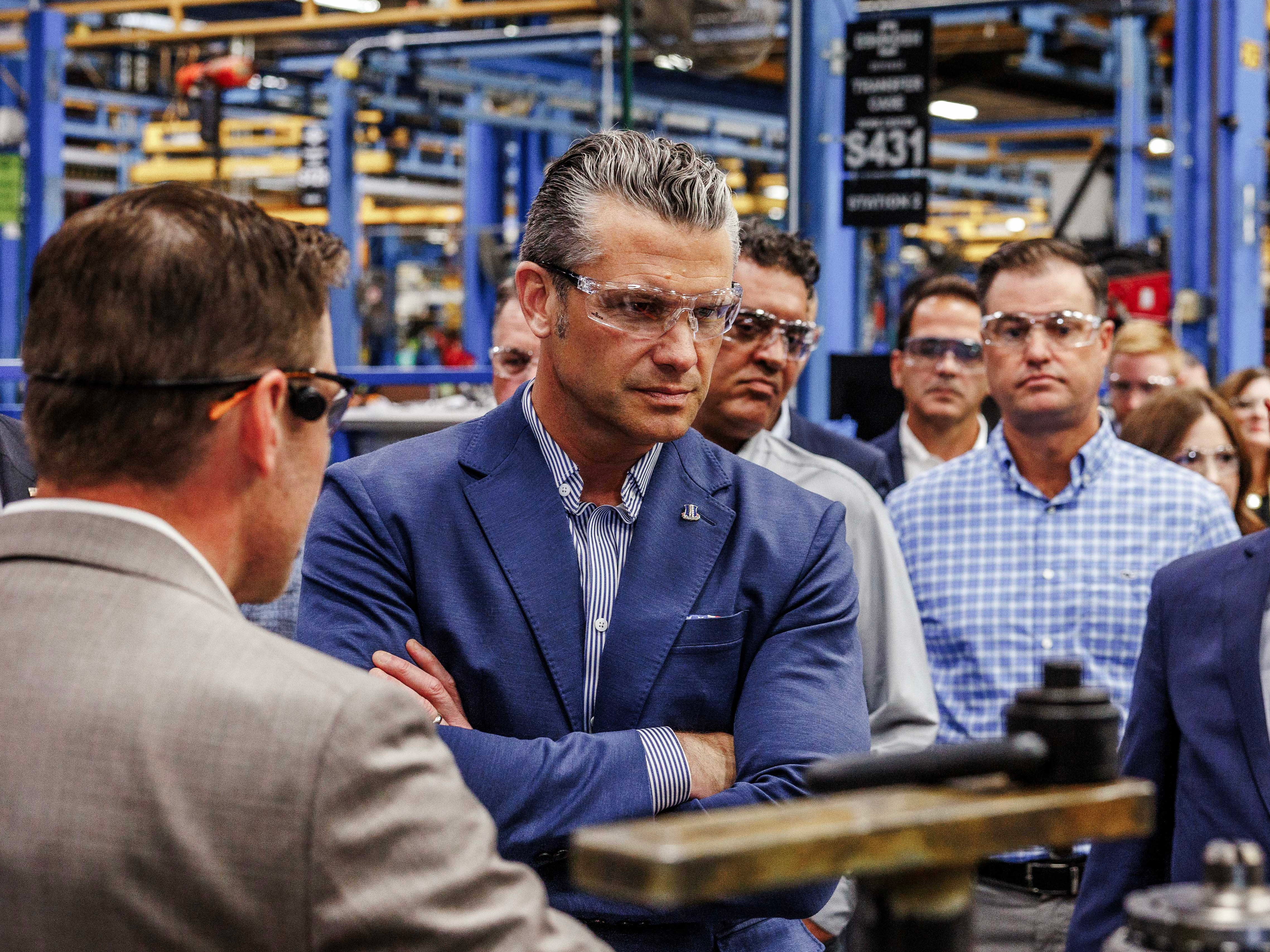 Secretary of War Pete Hegseth visited Oshkosh, Wisconsin, as part of the administration's nationwide “Arsenal of Freedom” tour.