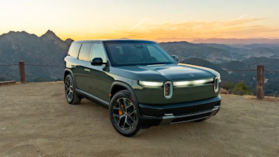 This photo provided by Edmunds shows the Rivian R2. The R2 is a charming electric SUV that distills everything Edmunds likes about the three-row Rivian R1S into a smaller, more affordable package.