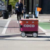 A Coco Delivery Robot in Chicago’s Lakeview neighborhood, April 22, 2026.