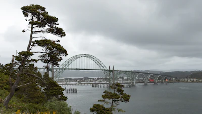 View of the Yaquina Bay Bridge in Newport, Ore.