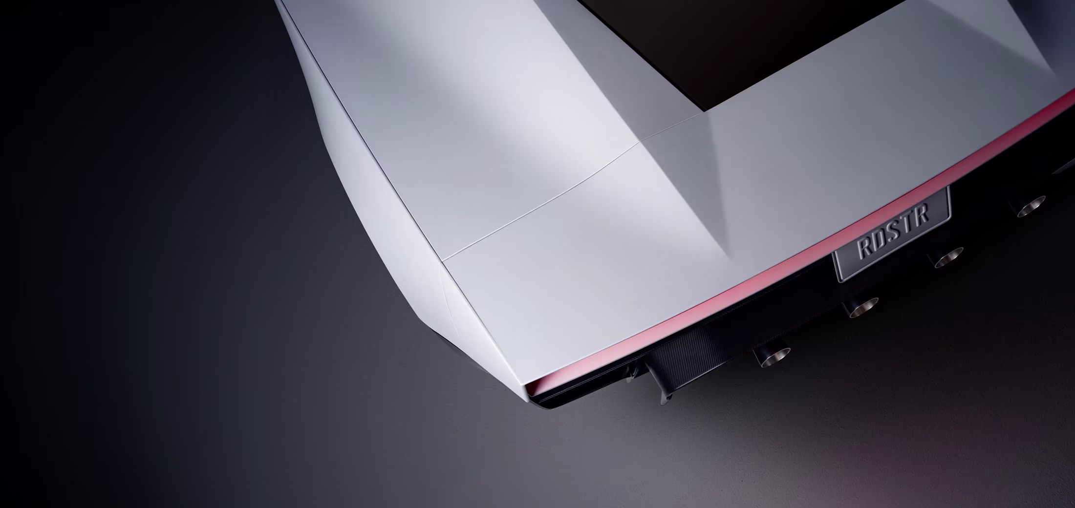 CORSAIR gaming device with white and red design on dark background